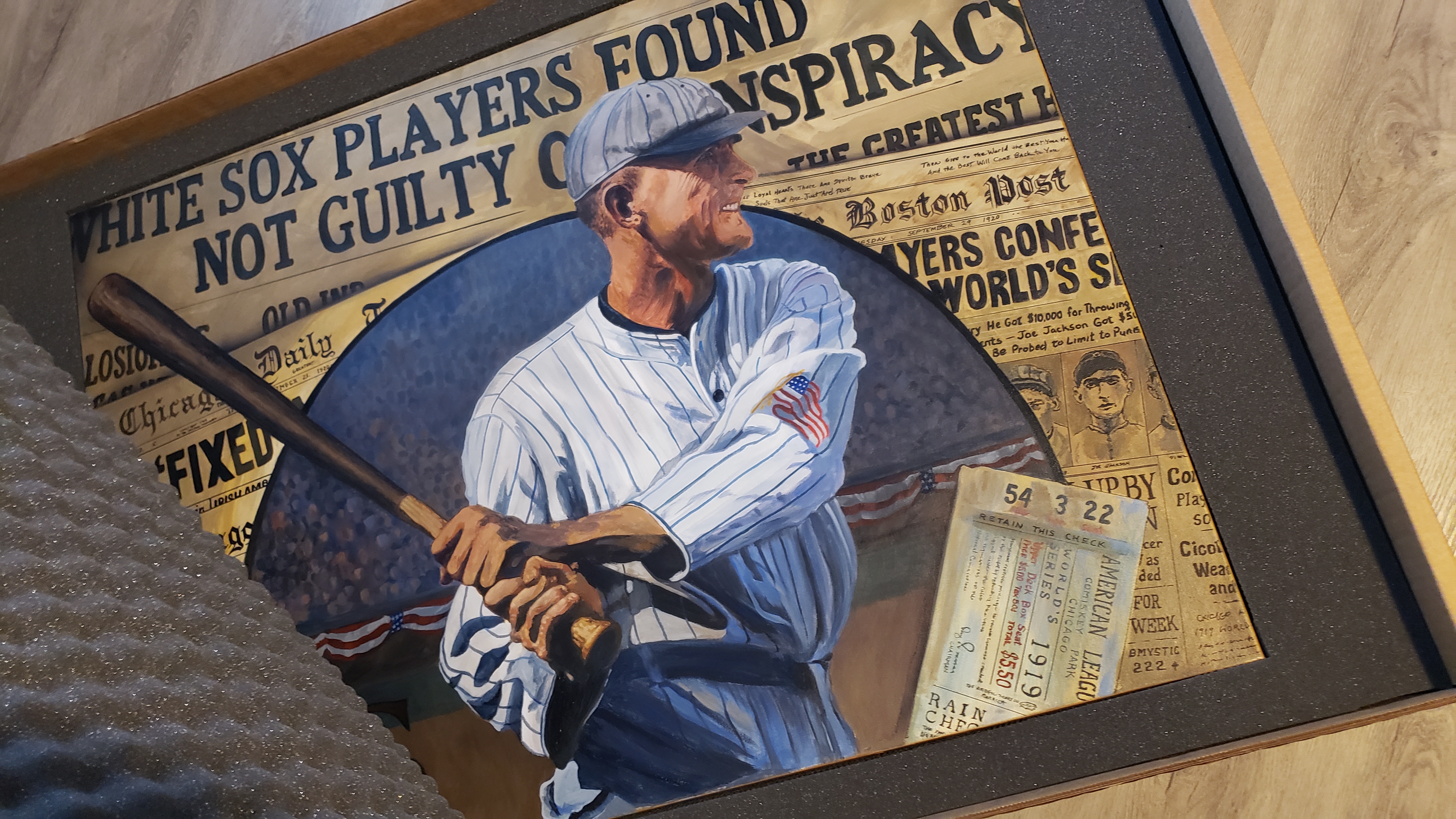 Shoeless Joe Jackson Original Painting