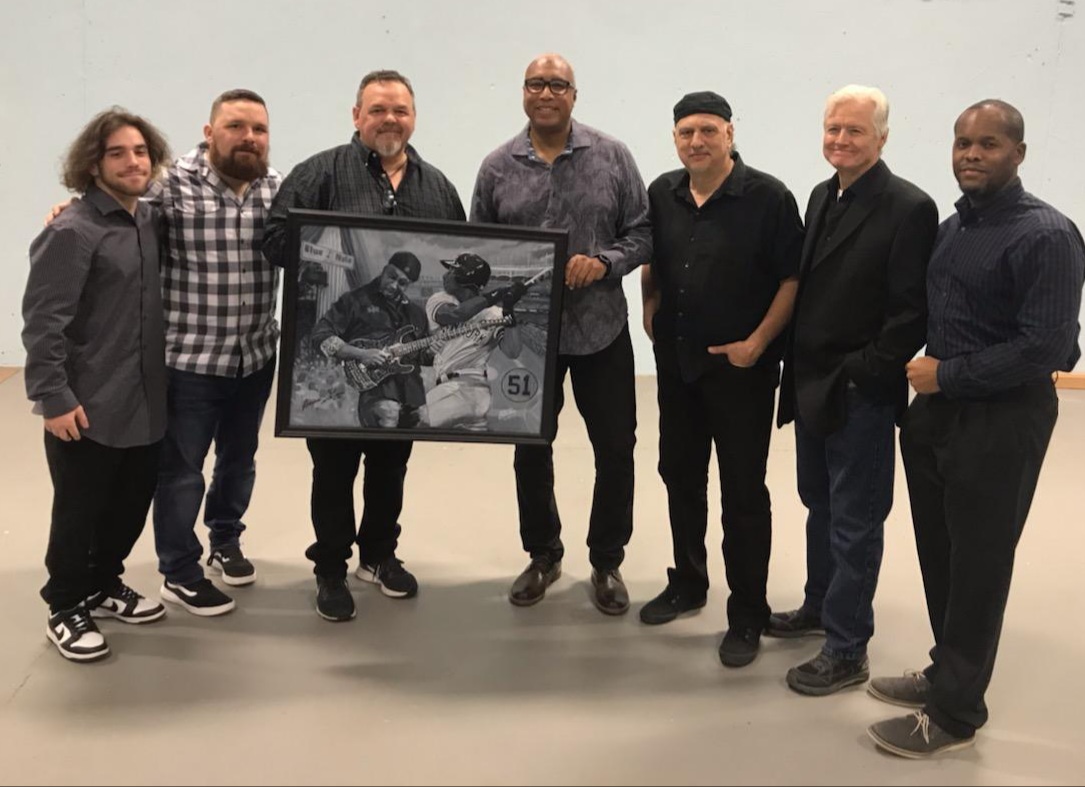 Edgar Brown with NY Yankees Bernie Williams and His Jazz Band