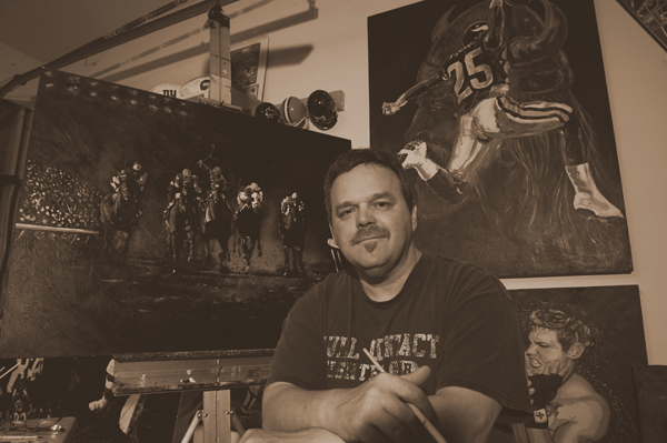 Artist Edgar Brown in His Studio