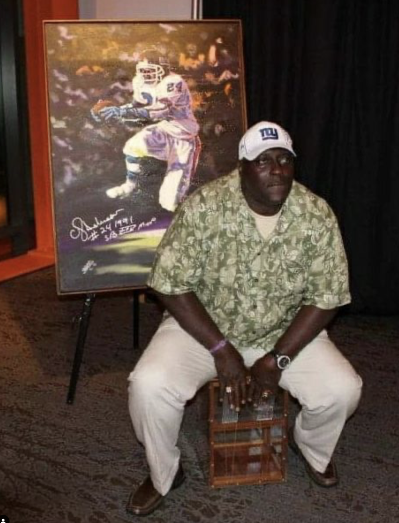 NYG MVP Ottis Anderson at Edgar Brown's Art Gala