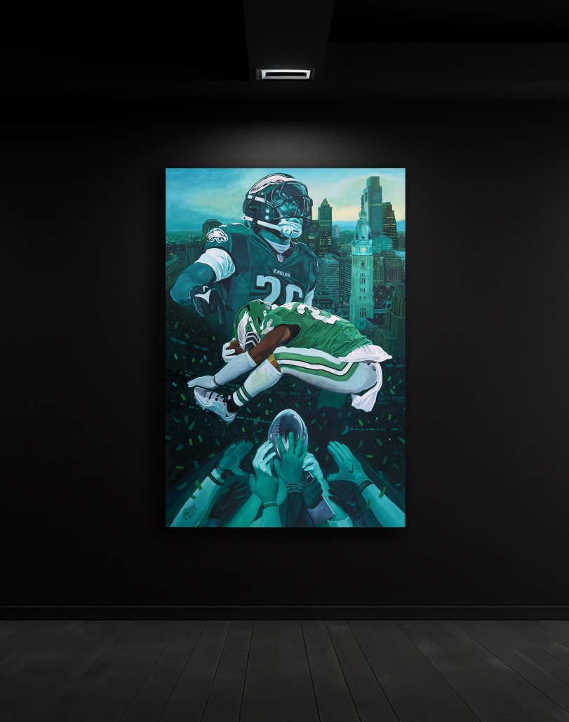 Eagles Saquon Barkley Painting