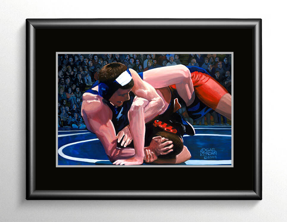 Fine Art Motivational Wrestling Posters by Sports Artist Edgar Brown