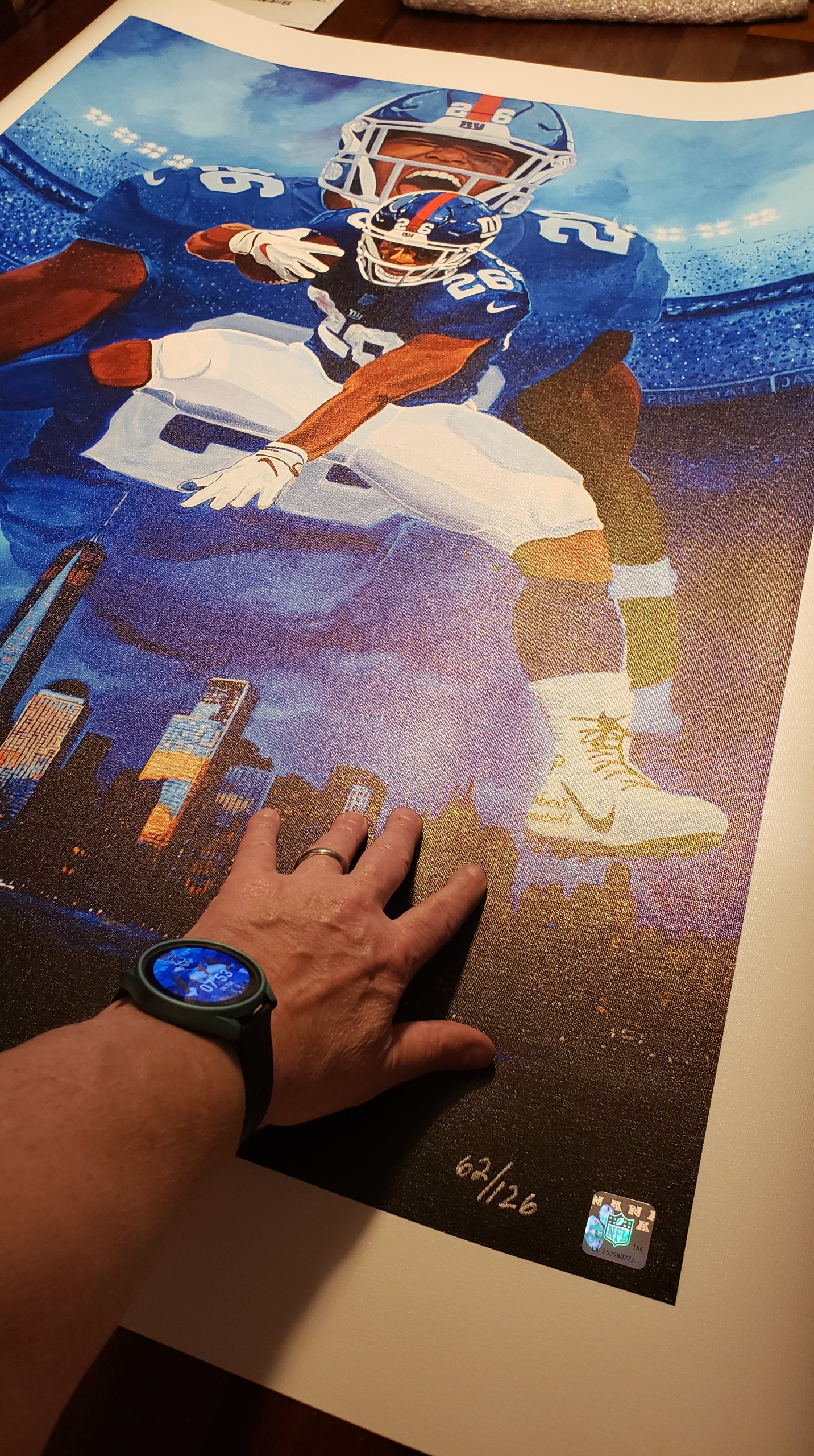 NYG Saquon Barkley Fine Art Canvas