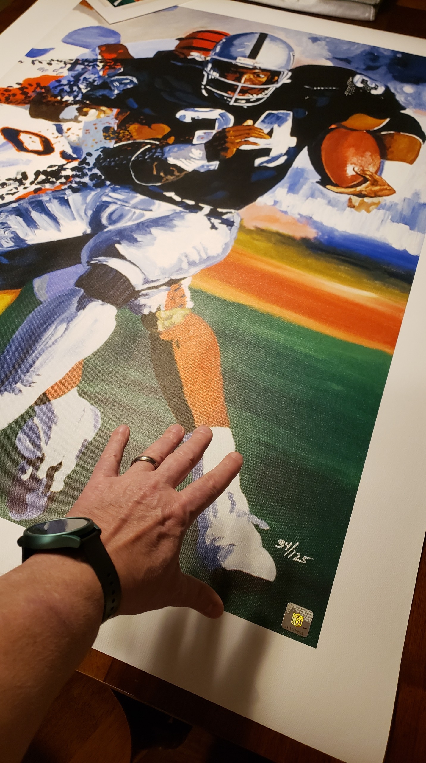 Raiders Bo Jackson Fine Art Canvas Giclee