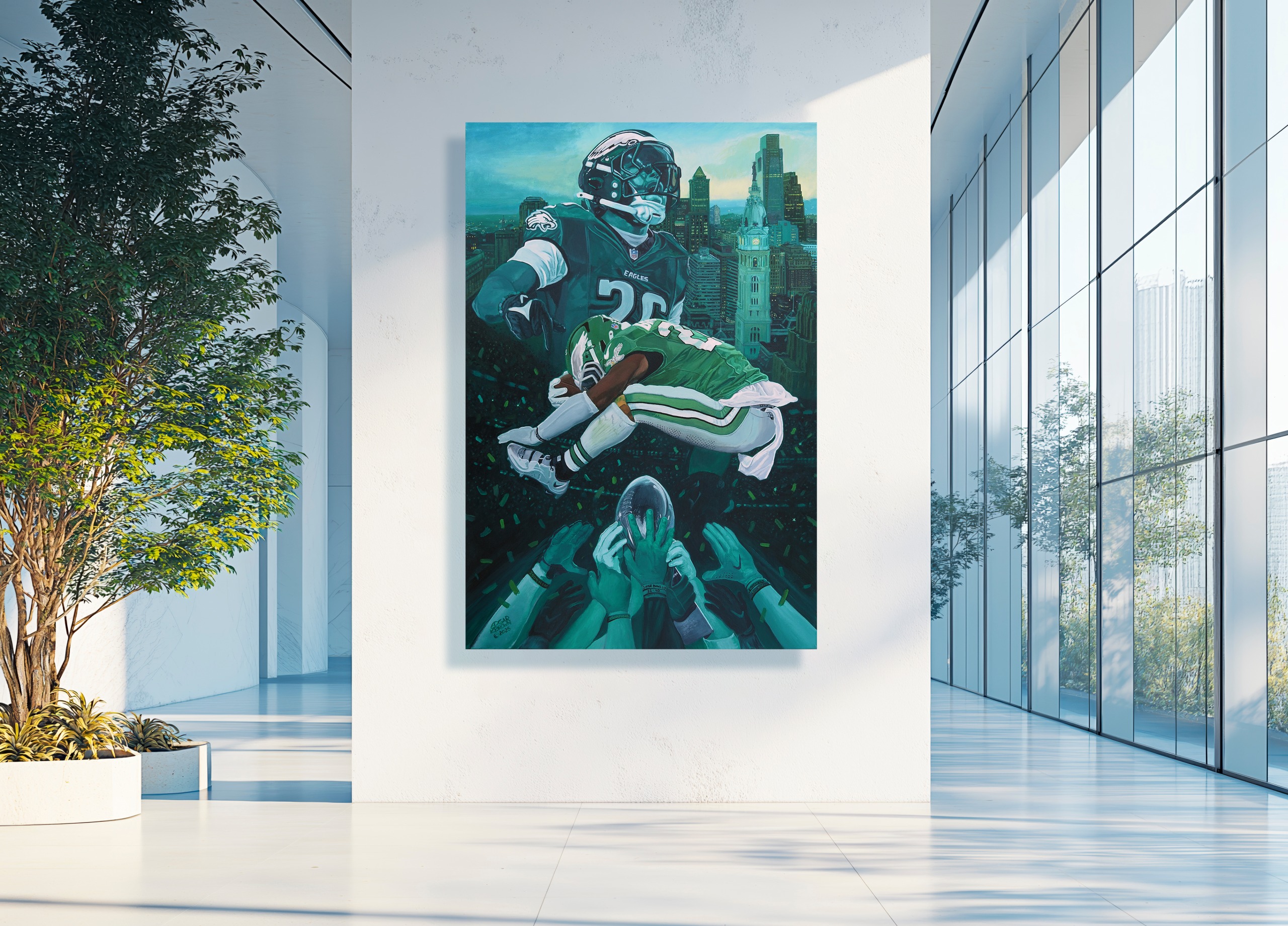 Eagles Saquon Fine Art Canvas