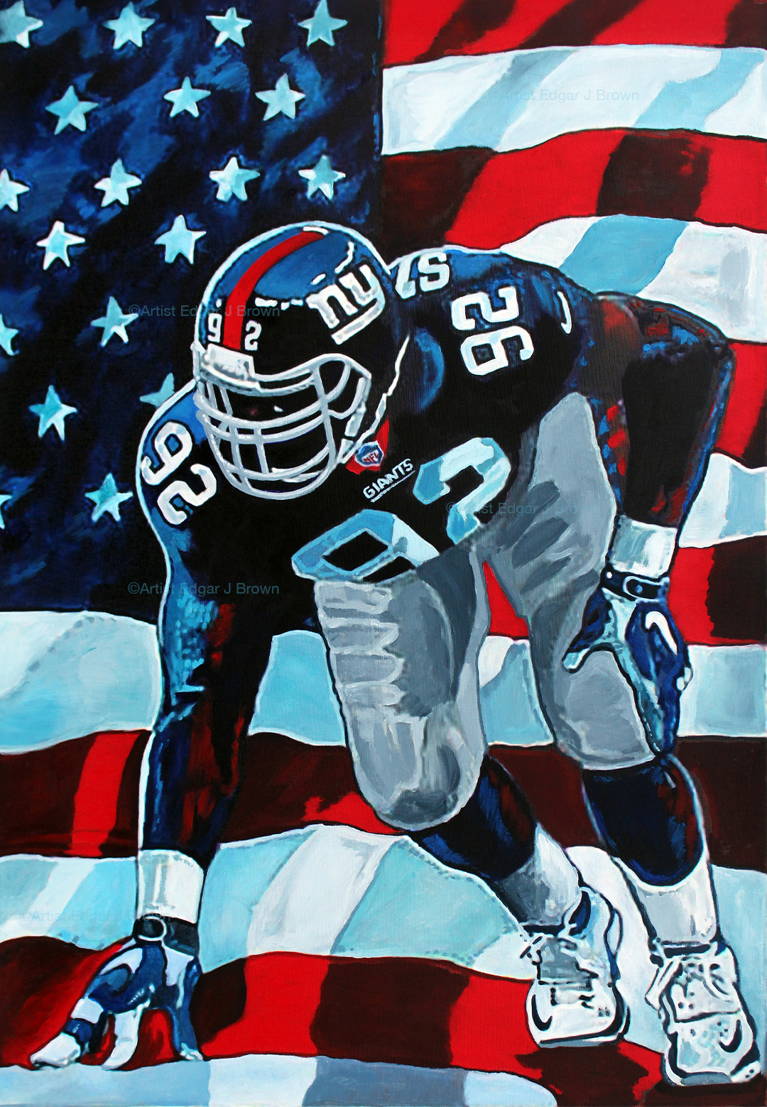NYG Michael Strahan fine art print