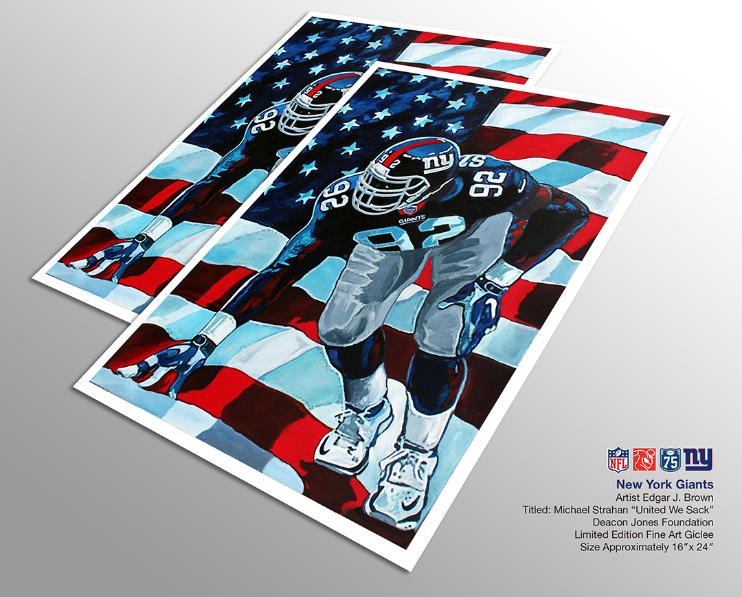 NYG Michael Strahan fine art print