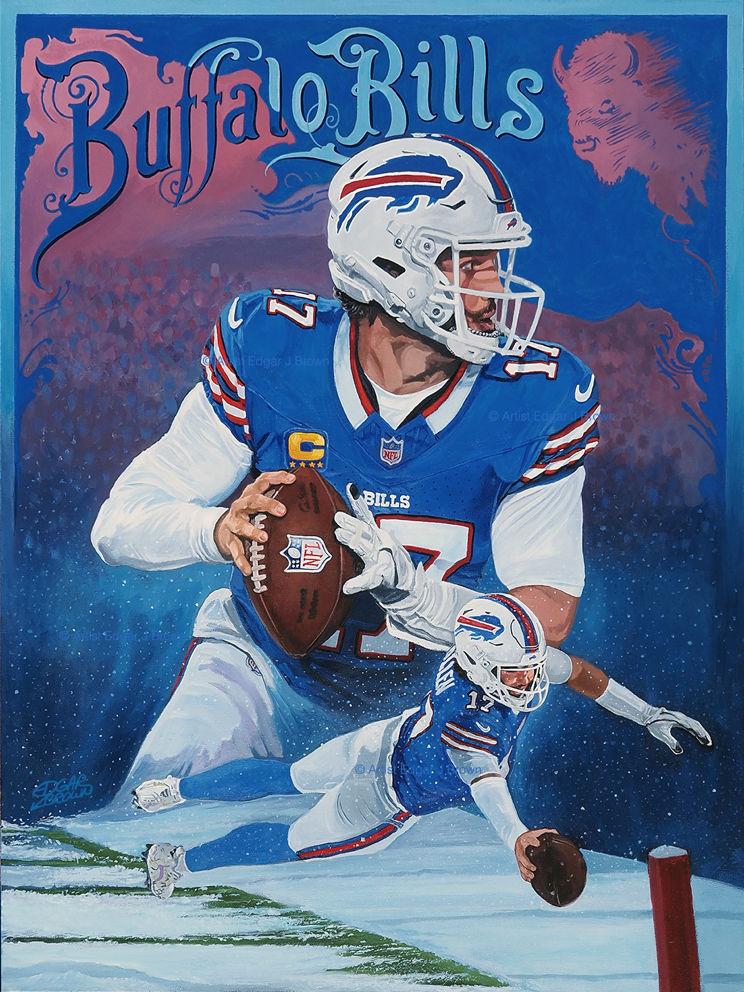 Buffalo Bills Josh Allen Original Painting
