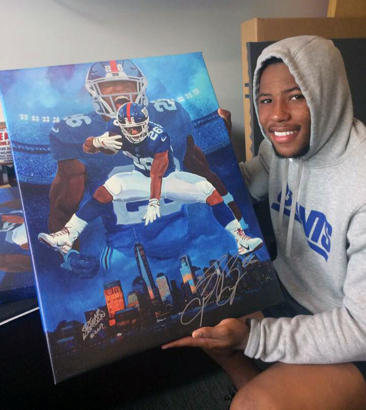 NY Giants Saquon Barkley Original Painting