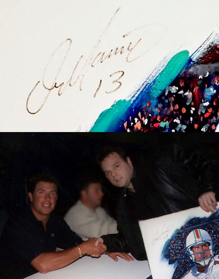 Dan Marino Autographed Art