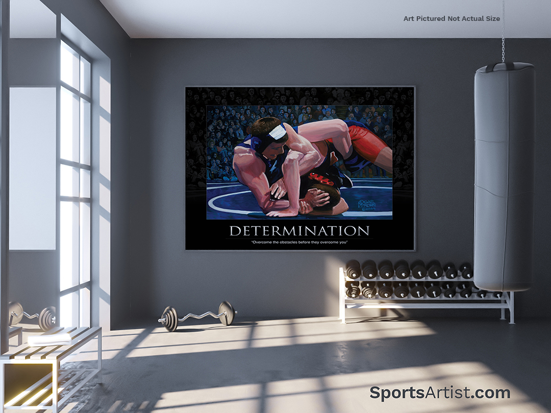 Wrestling Determination Print