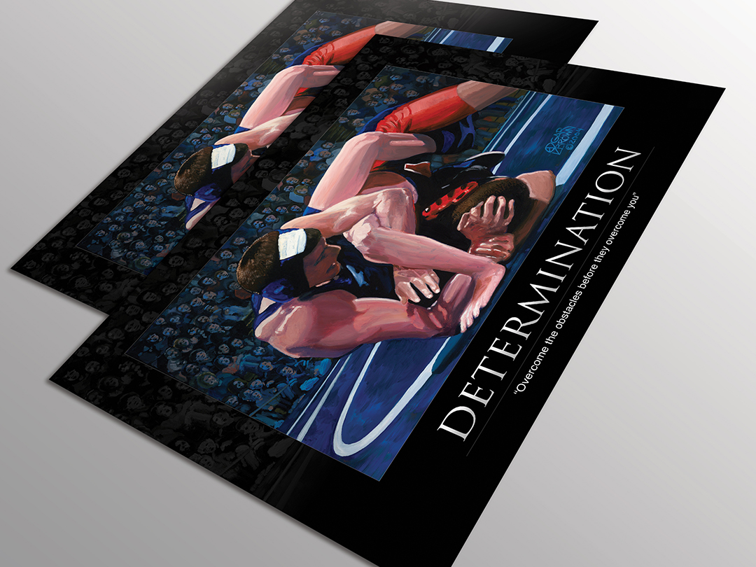Wrestling Determination Print