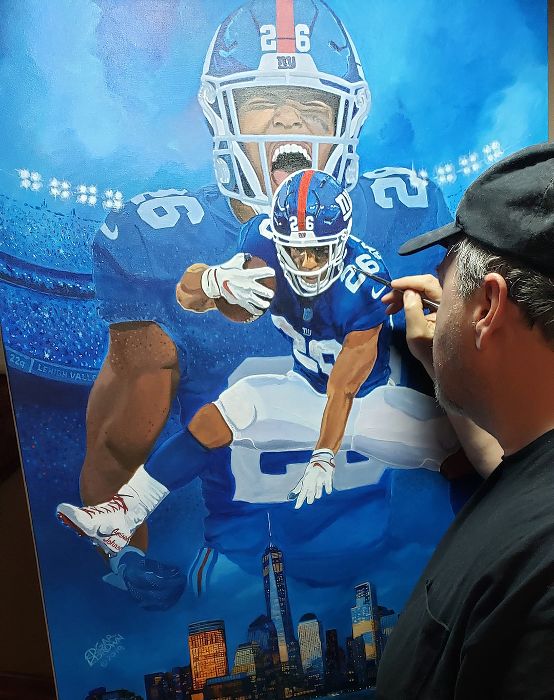 NY Giants Saquon Barkley “Sky’s the Limit” Official Art