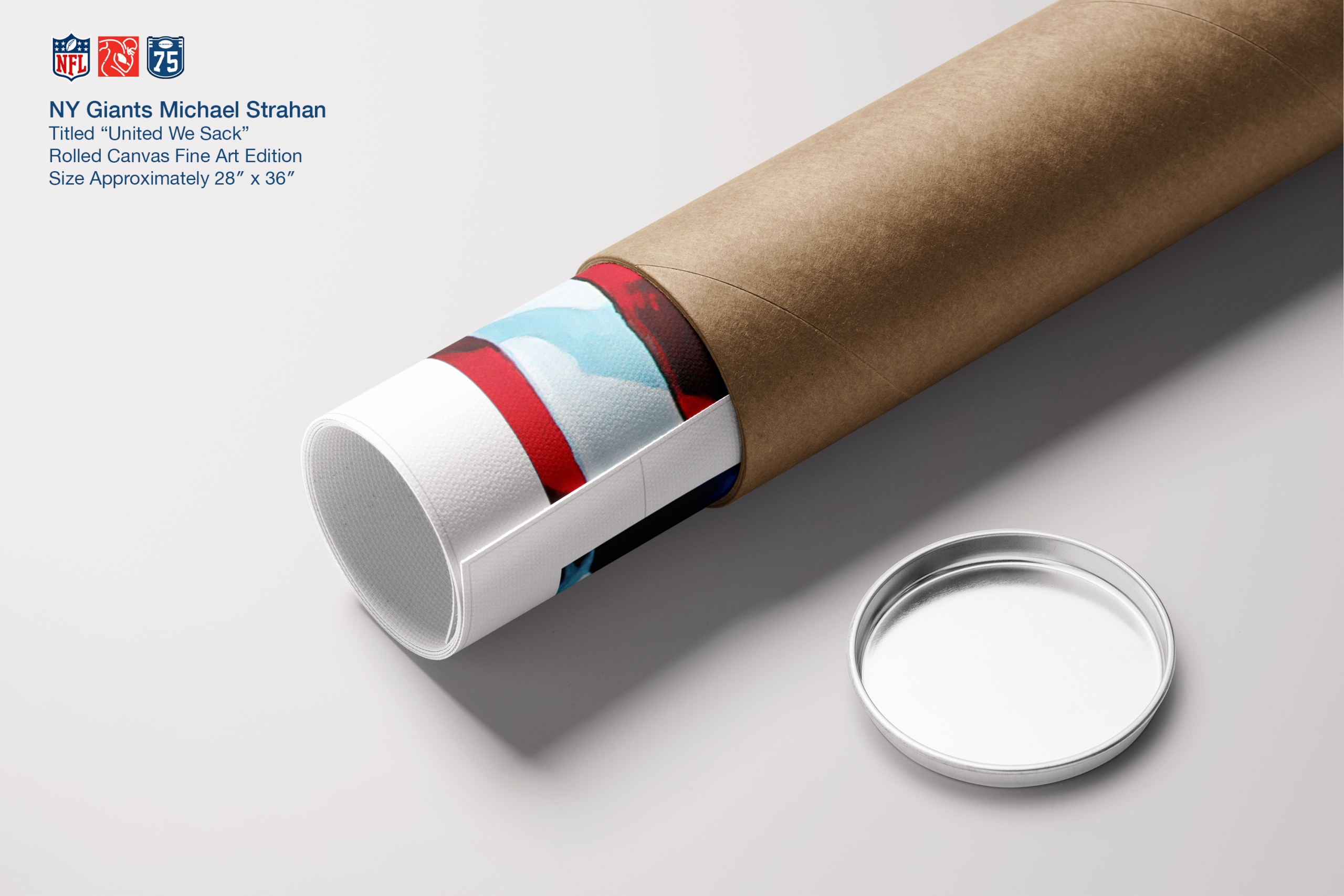 NY Giants Strahan art in tube