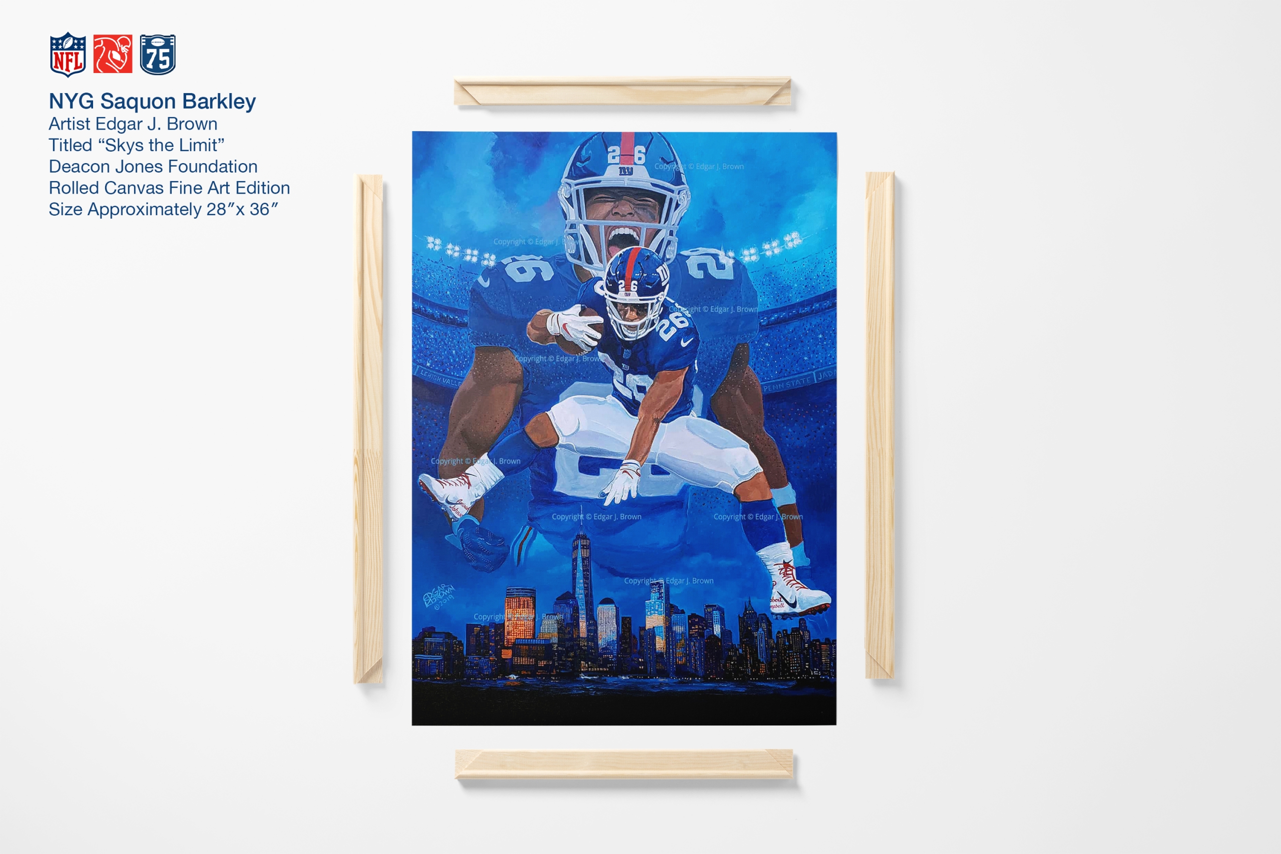 NYG Saquon Canvas Art
