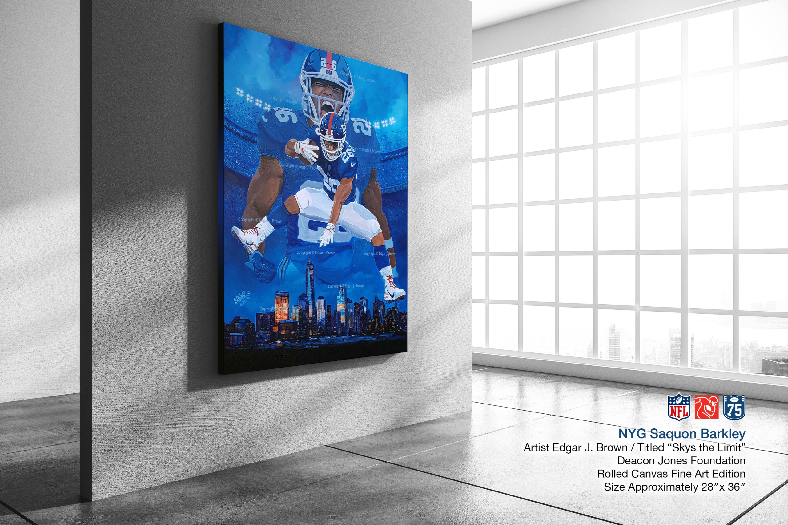 NYG Saquon Canvas Art
