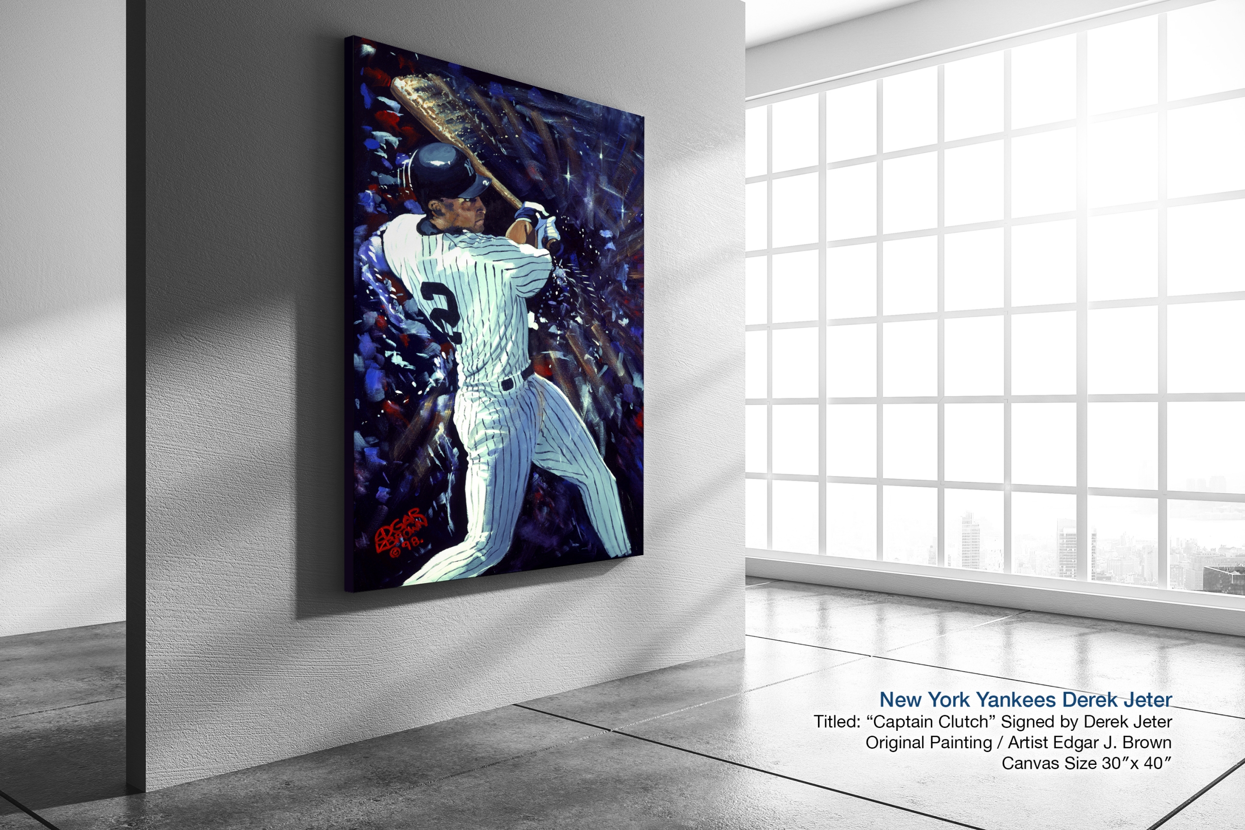 NY Yankees Derek Jeter Original Painting