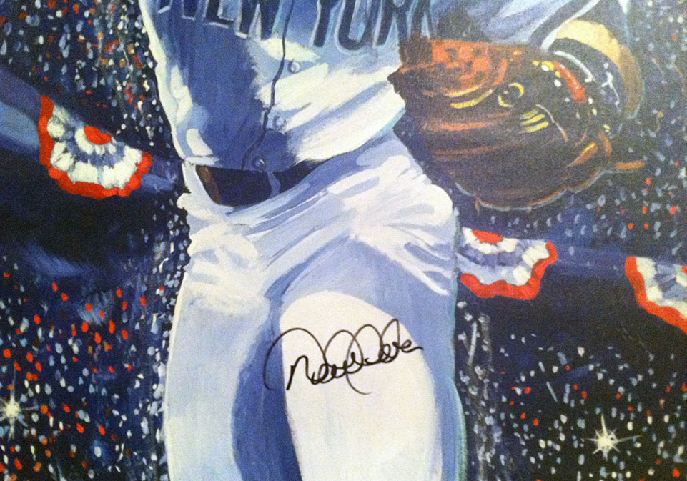 Derek Jeter Signed Artwork