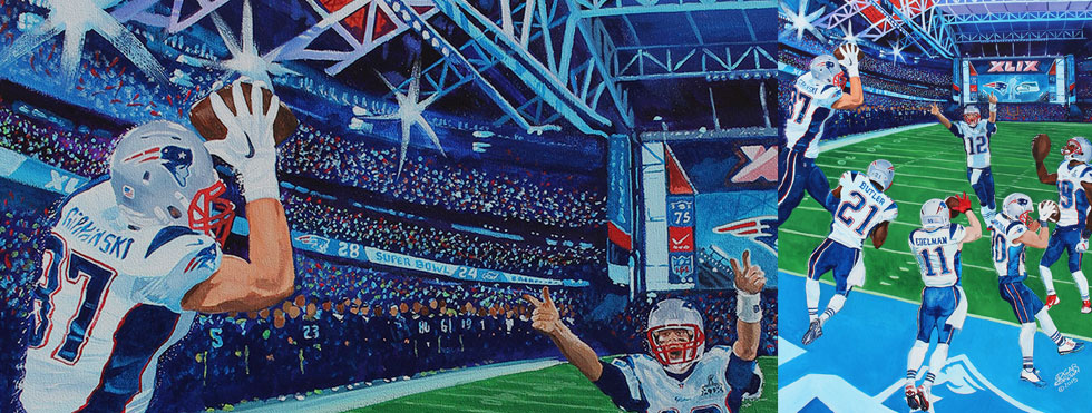 New England Patriots Super Bowl XLIX Art