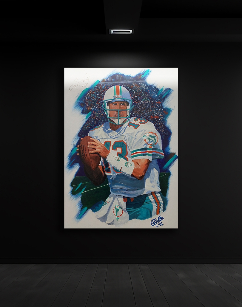 Miami Dolphins Dan Marino Original Painting