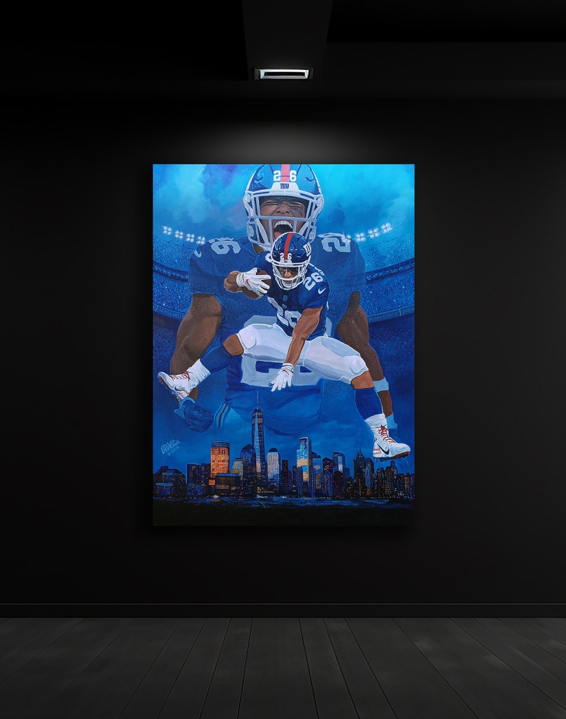 NY Giants Saquon Barkley Original Painting