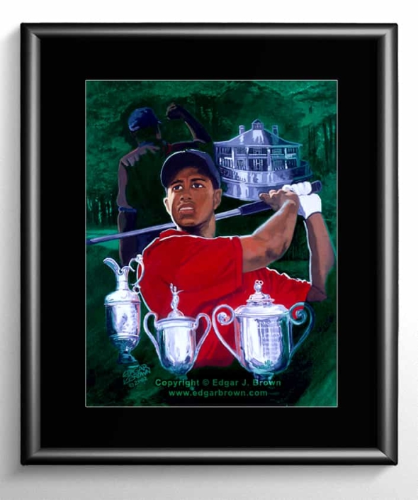 Tiger Woods Grandslam Painting